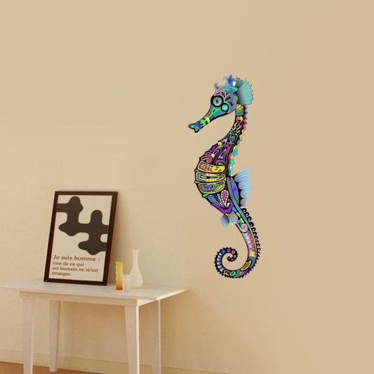 Ocean Theme Seahorse Wall Decal – Waterproof Home Decor Mural Sticker