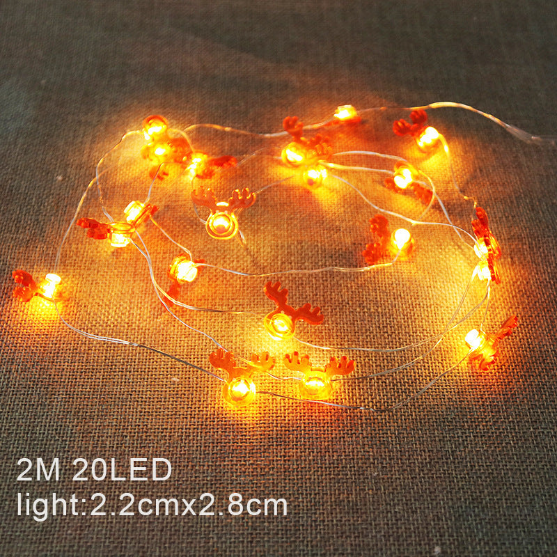 Halloween Christmas LED String Lights | Pumpkin Ghost Santa Snowflake Holiday Decor Lights