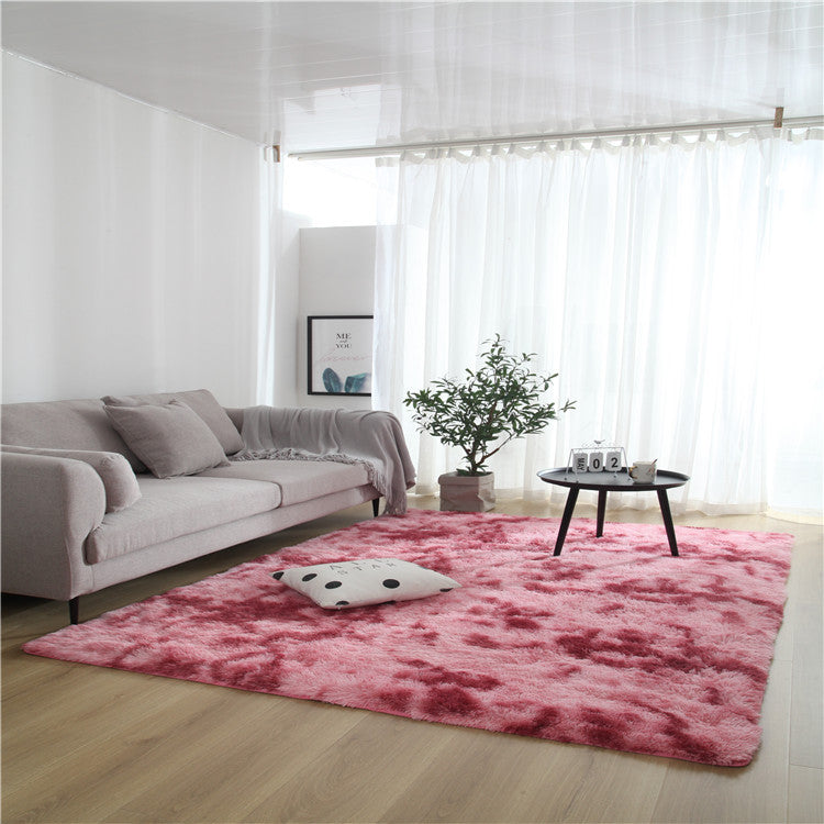 Aesthetic Tie-Dye Rug Carpet – Gradient Soft Floor Mat for Bedroom & Living Room Decor