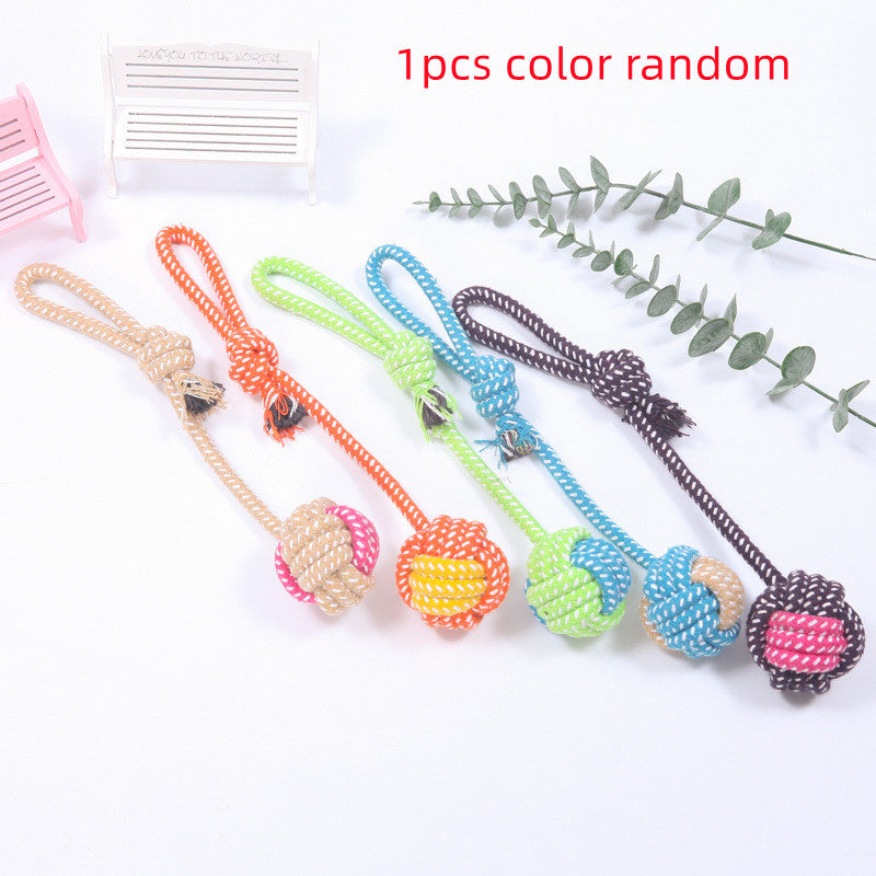 Interactive Dog Rope Chew Toy – Dental Care Ball for Small & Large Dogs