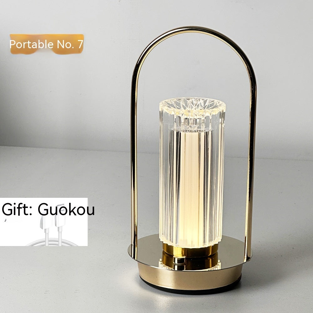 Metal Table Lamp – Portable Ambient Light for Bedroom & Cozy Lighting