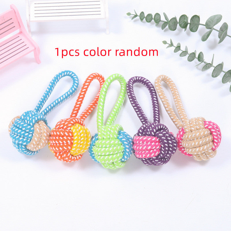 Interactive Dog Rope Chew Toy – Dental Care Ball for Small & Large Dogs