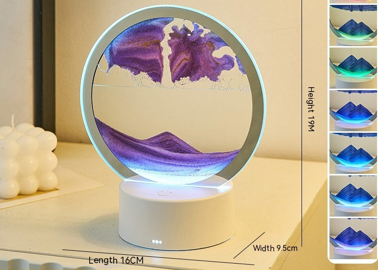 Aesthetic Quicksand Lamp LED Ambient Mood Light – Modern Decorative Desk Lamp for Bedroom & Living Room