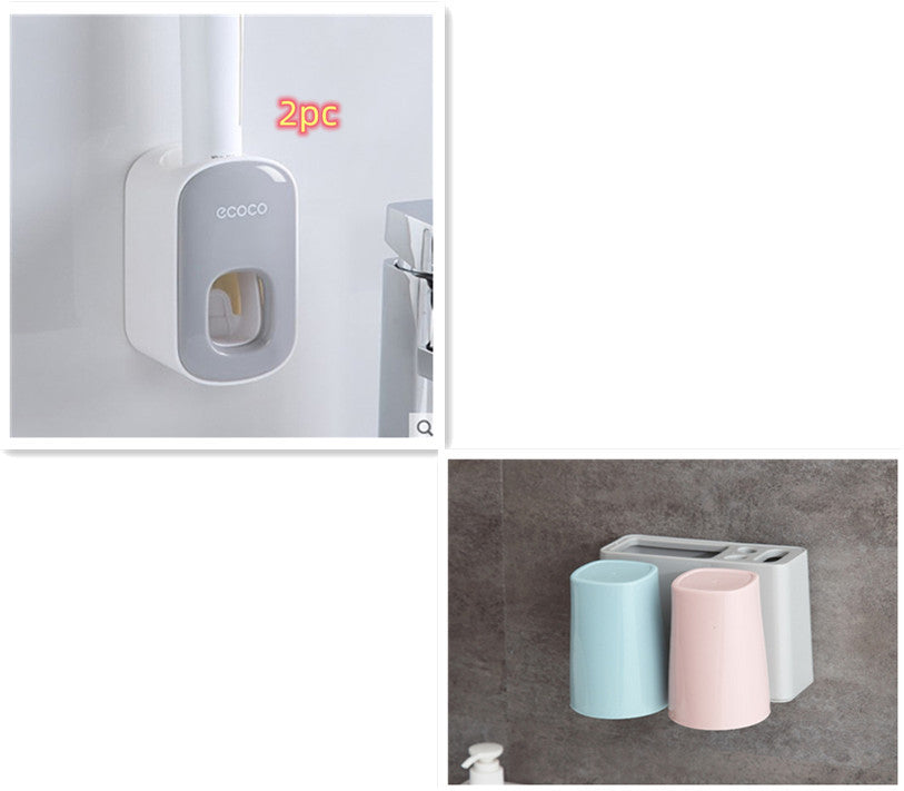 Bathroom Organizer & Toothpaste Dispenser for Everyday Ease