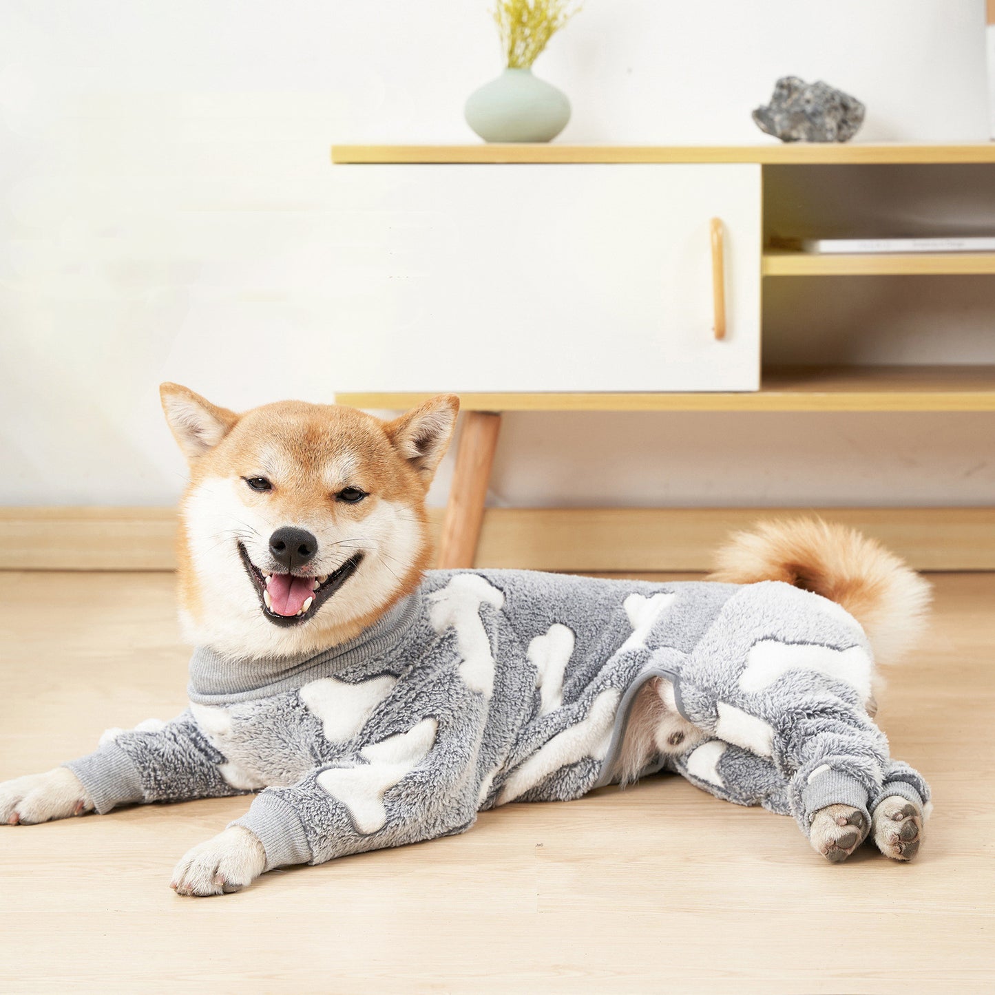 Cute Winter Dog Pajamas - Soft Pet Apparel