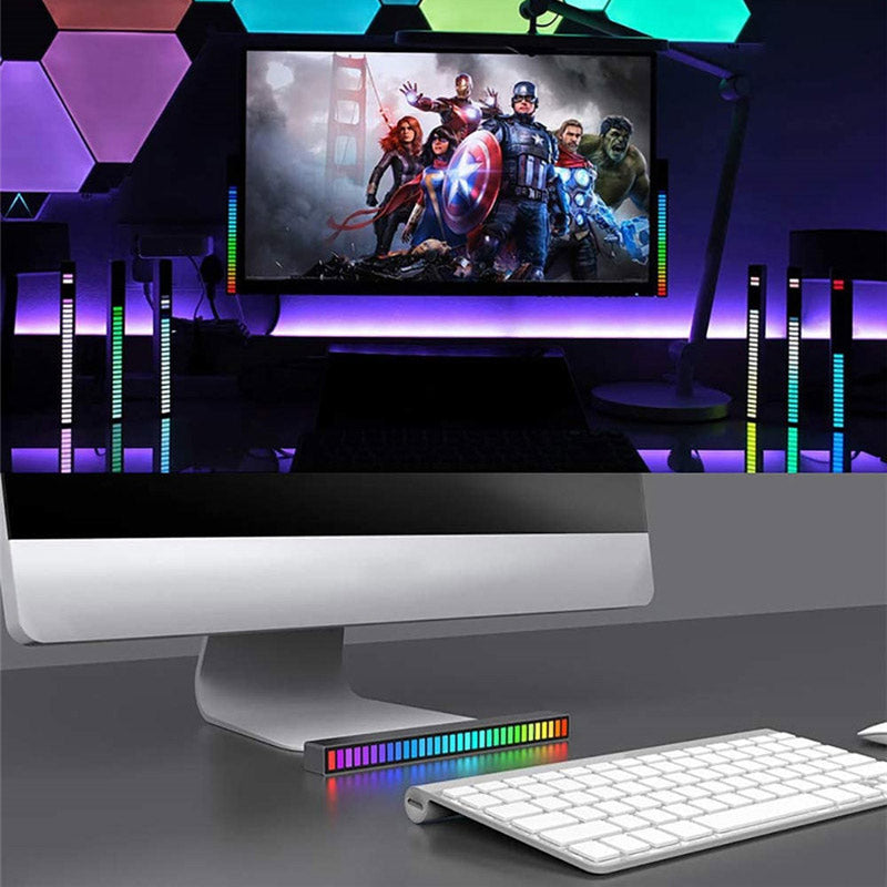 Car Interior RGB Light Bar – Music Rhythm Sound Control LED with Voice Activation & 18 Colors