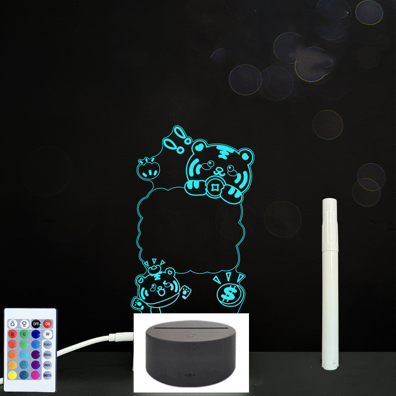 Glow Writing 3D Acrylic Board – LED Message Night Light for Notes, Reminders & Home Decor