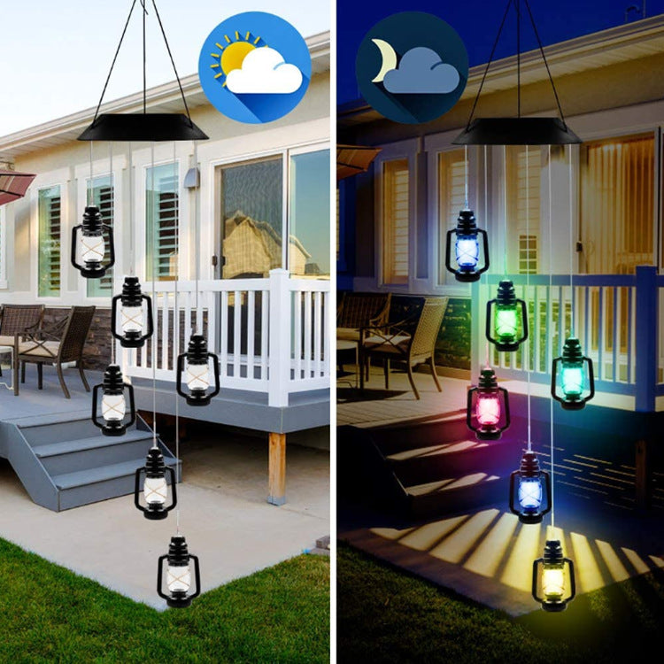 Solar Butterfly Wind Chime Lamp – LED Color Changing Garden Light