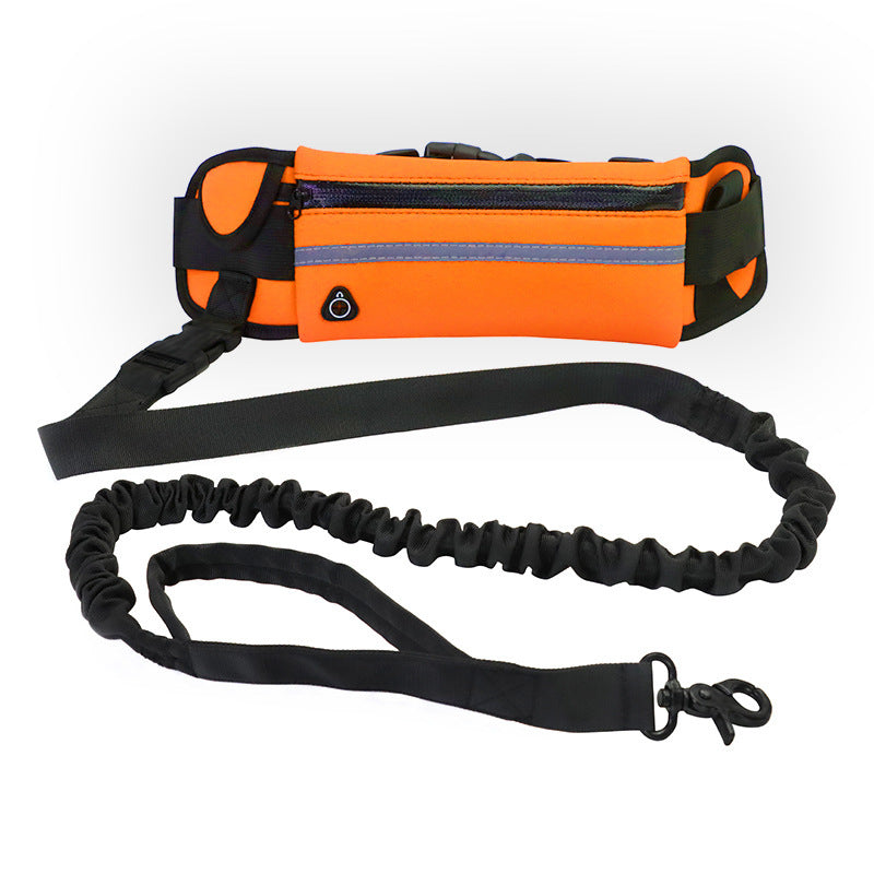 Hands Free Dog Running Leash – Shock Absorbing Waist Belt for Medium & Large Dogs