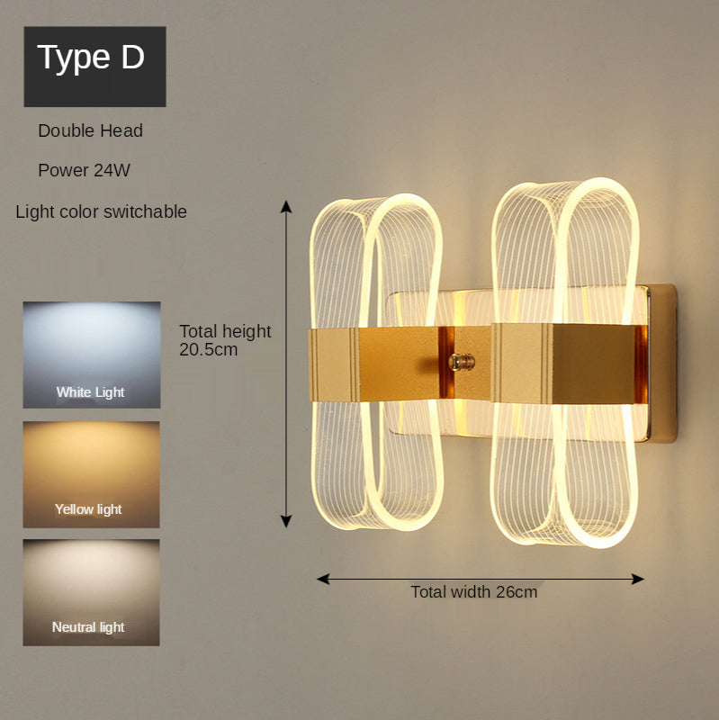 Nordic Style Wall Lamp – Golden Modern Lighting Fixture for Cozy Decor