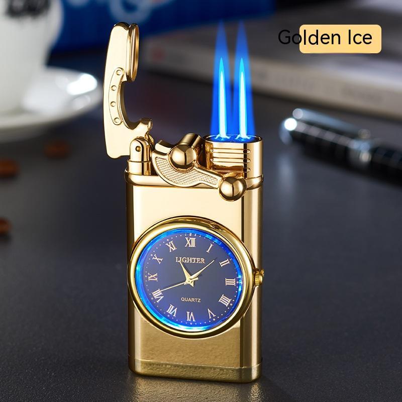 Electric Watch Lighter Men – Windproof Blue Flame Creative Wrist Watch Lighter Gift