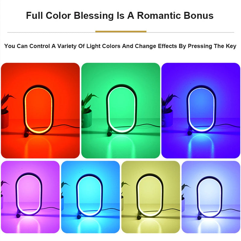 Touch Control LED Bedside Lamp – USB Plug-In Oval Acrylic Night Light