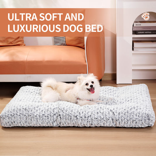 Soft Cozy Dog Bed – Plush Velvet Kennel Mat, Washable & Pet-Friendly