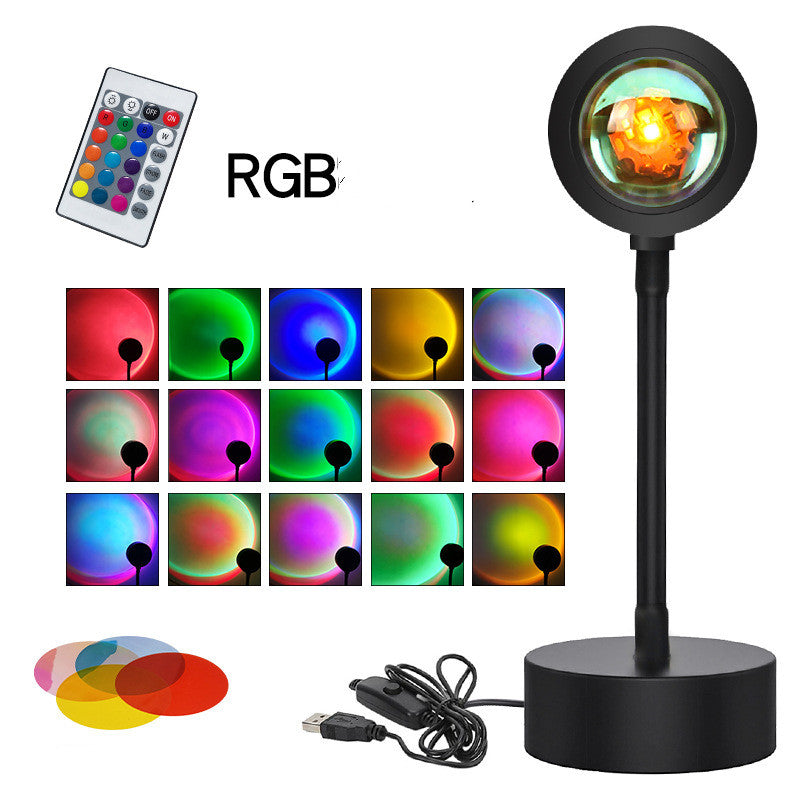 Sunset Wall Lamp – LED Night Light Projector for Relaxation & Home Decor