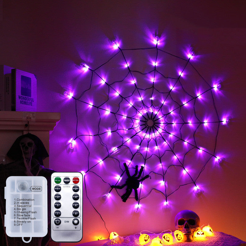 Halloween Spider Web LED Lights – Spooky String Lights