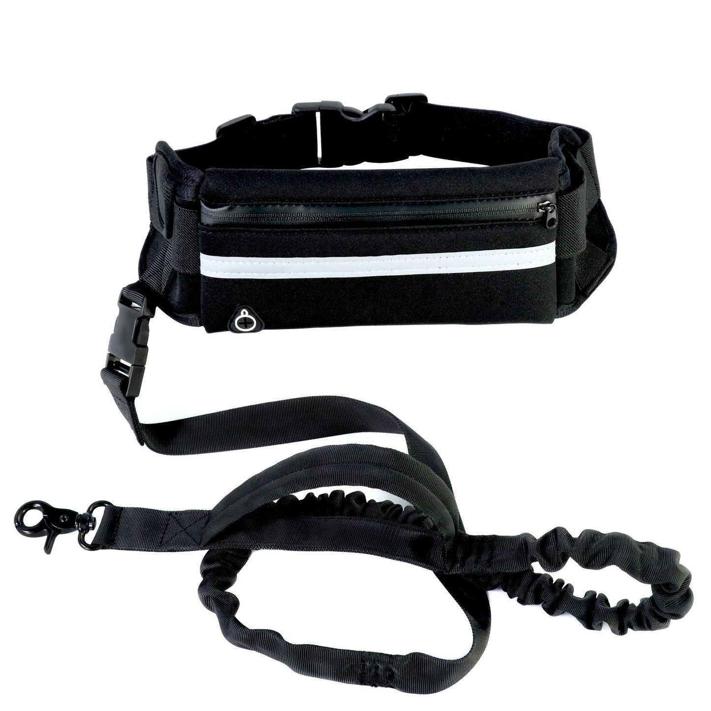 Hands Free Dog Running Leash – Shock Absorbing Waist Belt for Medium & Large Dogs