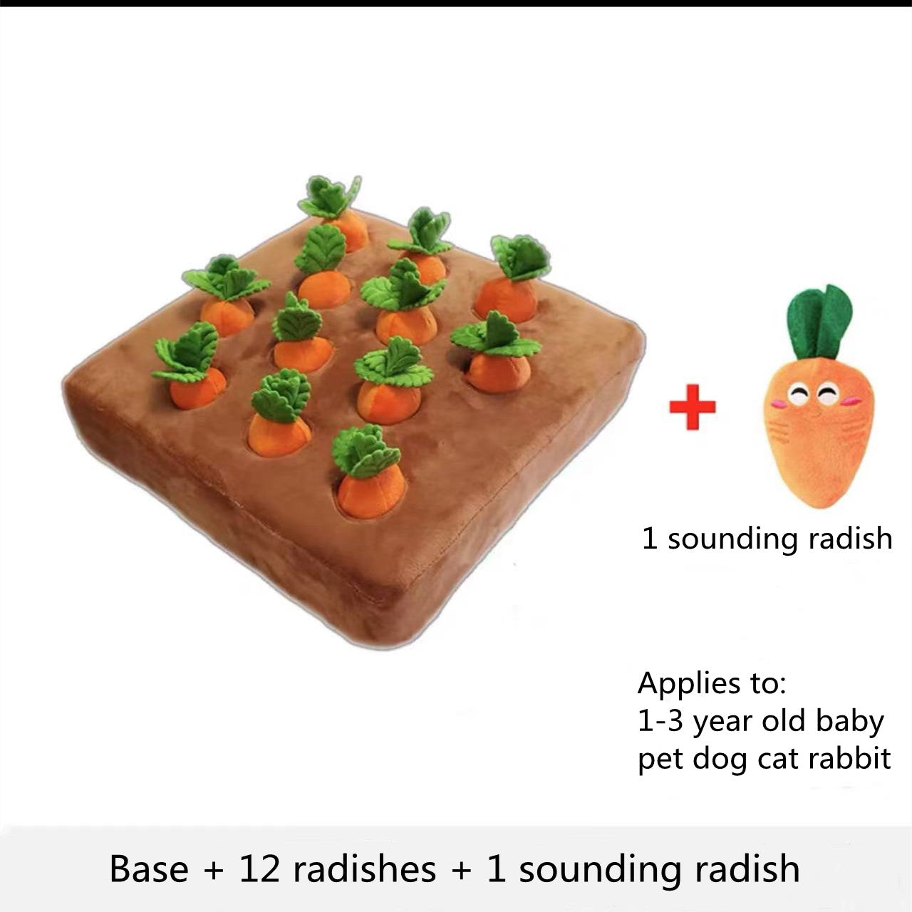 Interactive Carrot Dog Toy