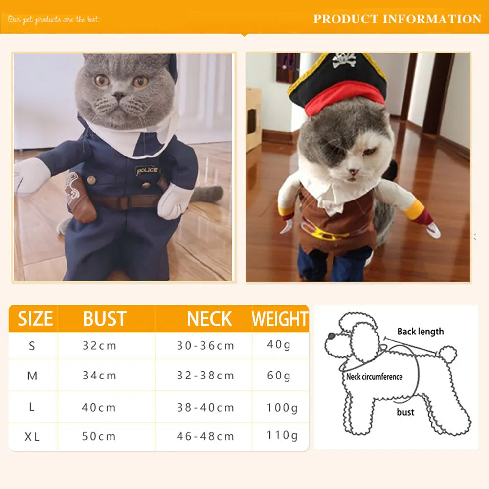 Cartoon Cowboy Dog Costume – Pet Cosplay & Photo Prop Outfit