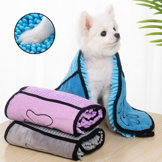 Quick-Dry Microfiber Dog Towel | Ultra Absorbent Pet Bathrobe for Dogs & Cats