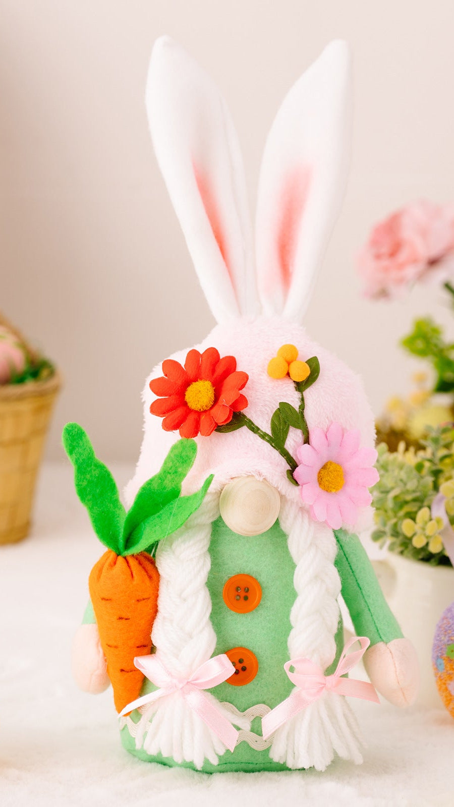 Spring Rabbit Gnome Ornament – Cute Kids & Home Decoration