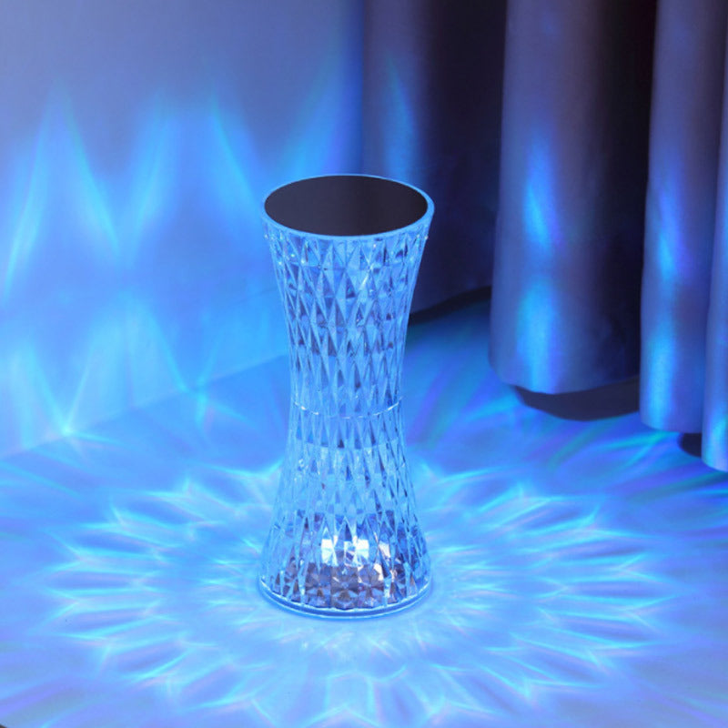 Crystal LED Table Lamp – Rechargeable Night Light for Bedroom & Luxury Room Decor