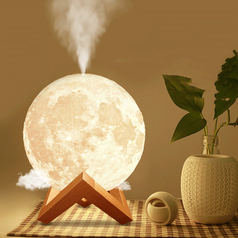 Moon LED Humidifier – Aromatherapy Diffuser Night Light for Bedroom Decor