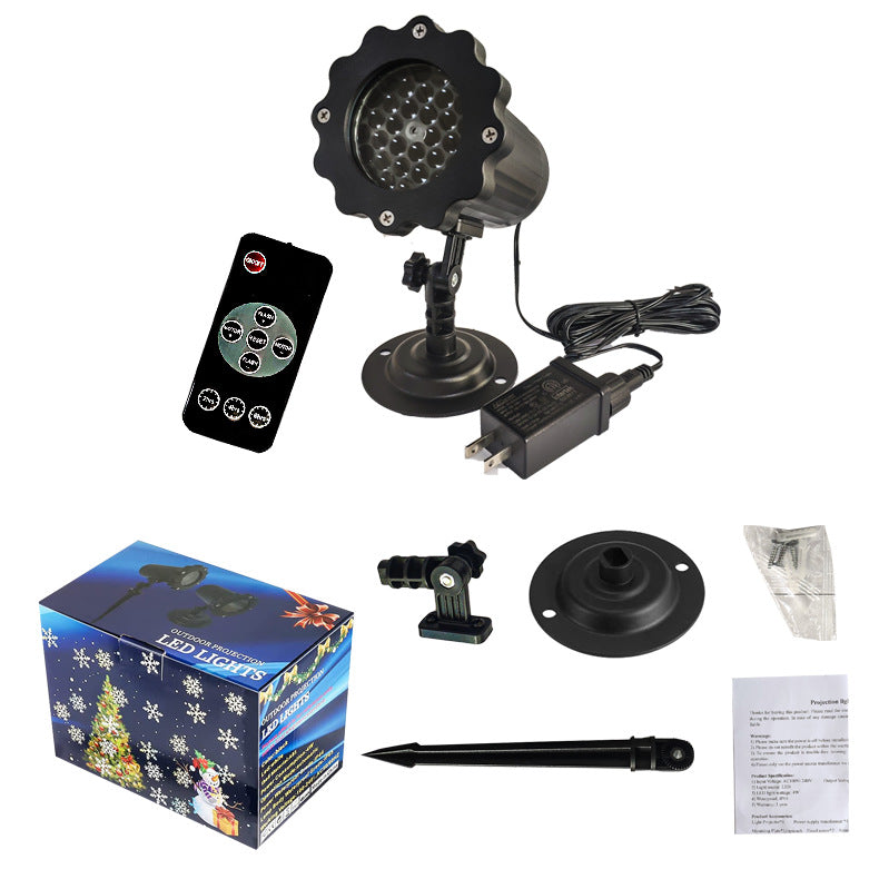 Snowflake LED Laser Projector – Moving Snowfall Light for Christmas, Party & Outdoor Decor