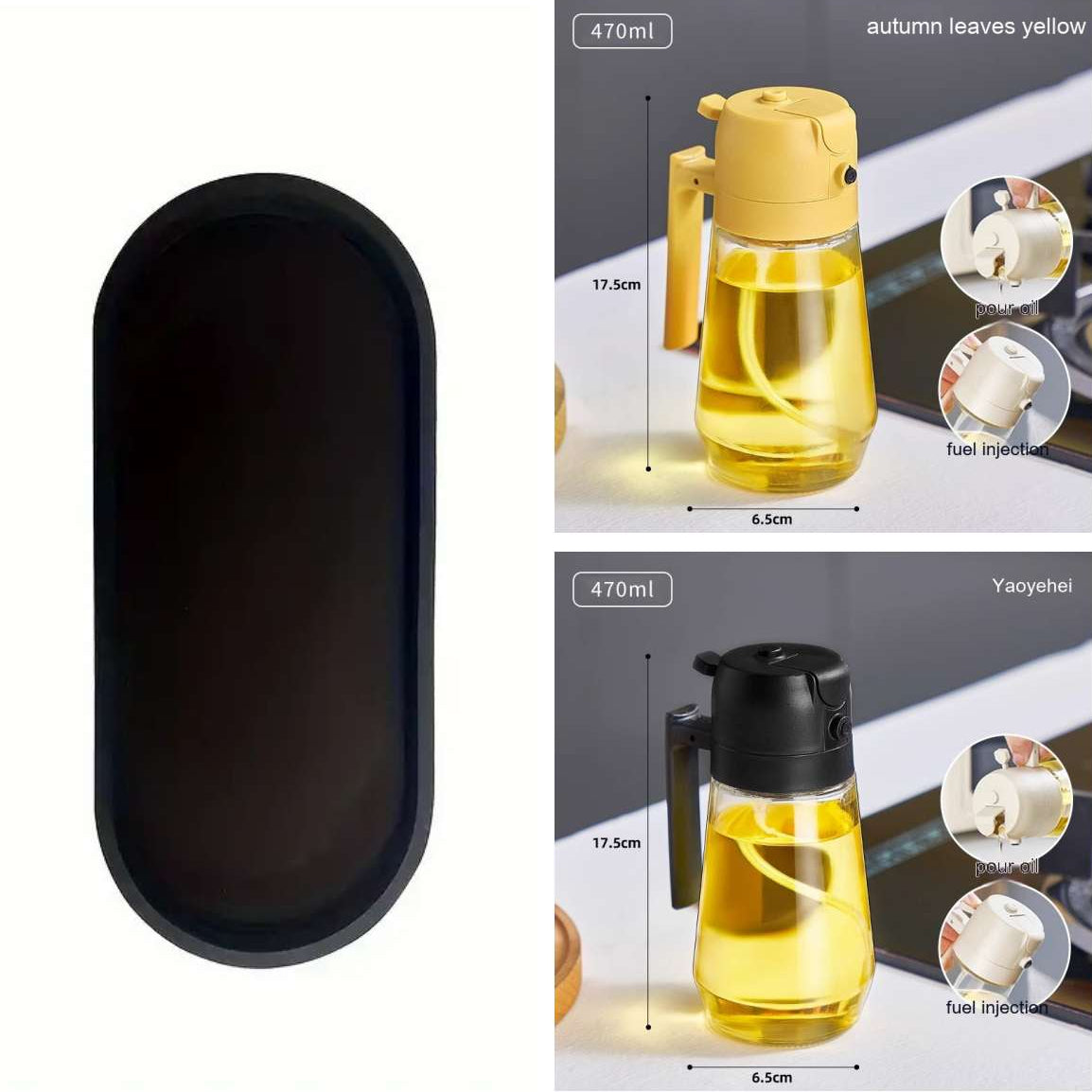 Olive Oil & Vinegar Sprayer Bottle – Kitchen Cooking & BBQ Oil Spray