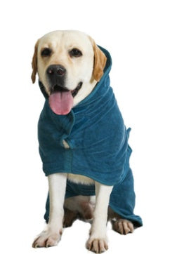 Pet Bath Drying Robe Wrap – Microfiber Absorbent Dog & Cat Towel Coat