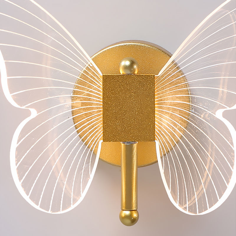 Aesthetic Butterfly Wall Lamp – LED Bedside Light for Cozy Bedroom