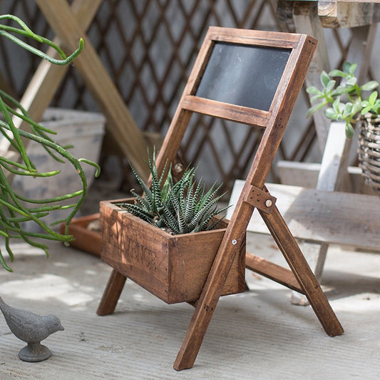 Garden Solid Wood Flower Box – Rustic Outdoor Planter for Living Room Decor