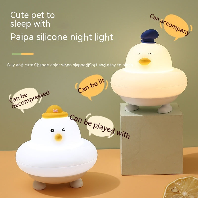 Decorative LED Silicone Night Lamp Rechargeable Soft Glow Kids Sleep & Bedroom Light