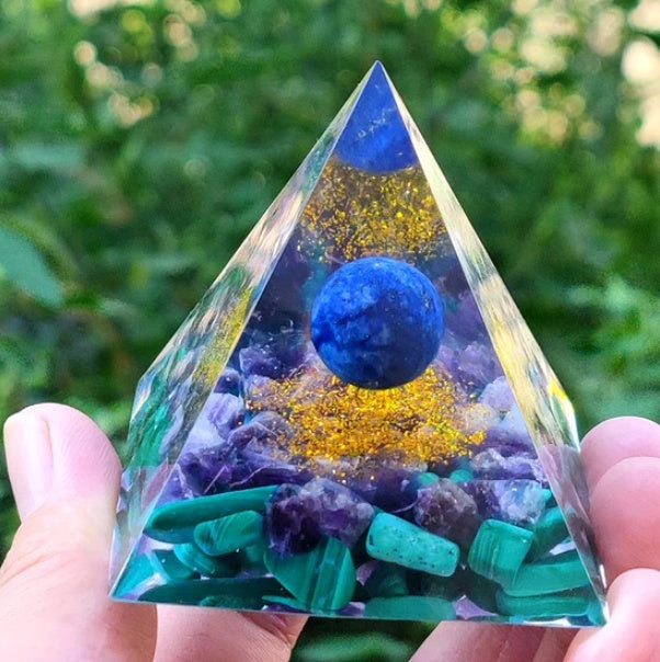 Natural Crystal Stone Pyramid – Energy Balance Decor for Home Desk Office Interior Styling