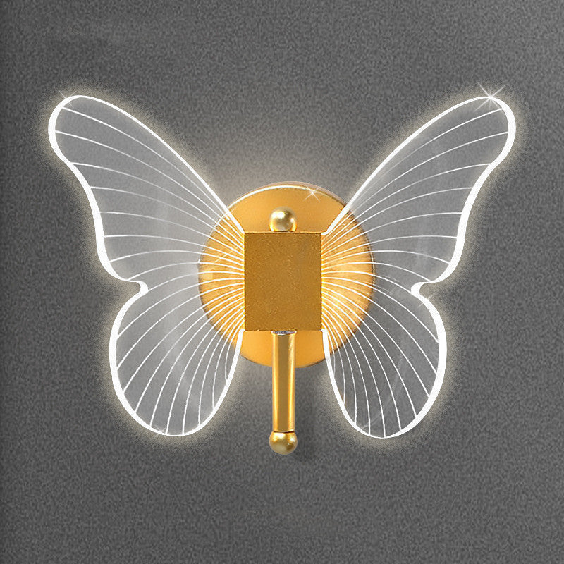Aesthetic Butterfly Wall Lamp – LED Bedside Light for Cozy Bedroom
