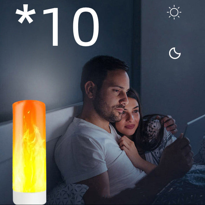 LED Flickering Flame Light USB Lamp – Atmosphere Night Light | Camping & Cozy Room Decor