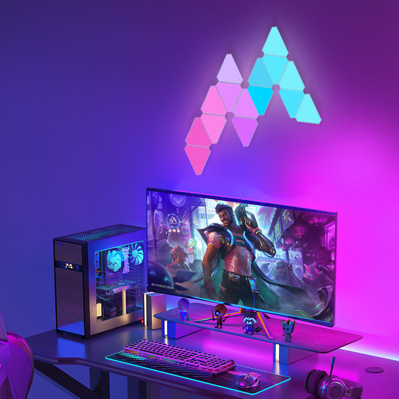 Triangle LED Wall Lights RGB – Smart Modular Ambient Light Panels for TV Background & Gaming Setup