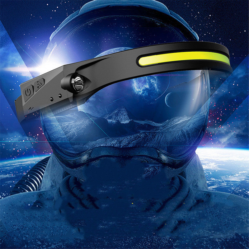 Waterproof COB LED Headlight Flashlight – USB Rechargeable Hands-Free Camping & Hunting Lamp