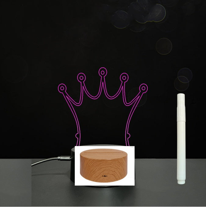 Glow Writing 3D Acrylic Board – LED Message Night Light for Notes, Reminders & Home Decor
