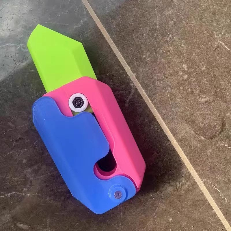 Mini Radish Knife Fidget Toy – 3D Printed Gravity Cube Stress Relief Gift Toy