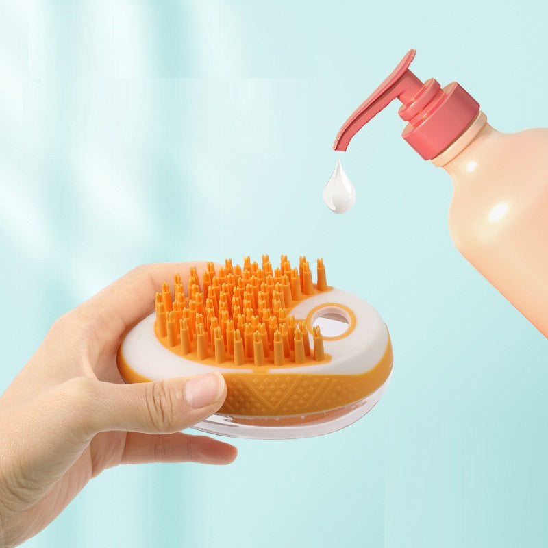 Pet Spa & Bath Brush – 2-in-1 Silicone Massage and Hair Removal Comb