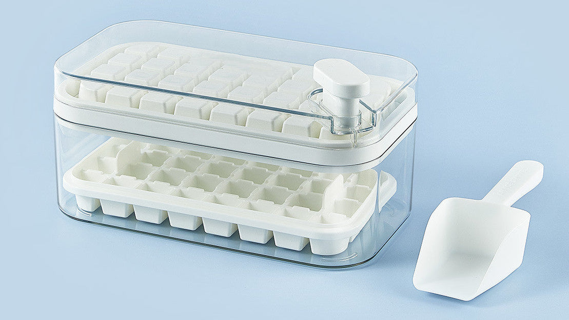 Ice Tray & Mold – Quick Release One-Button Ice Cube Maker