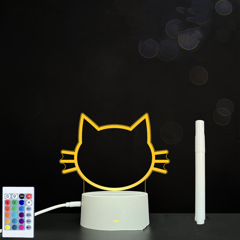 Glow Writing 3D Acrylic Board – LED Message Night Light for Notes, Reminders & Home Decor
