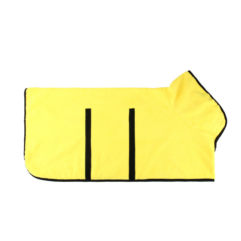 Pet Bath Drying Robe Wrap – Microfiber Absorbent Dog & Cat Towel Coat