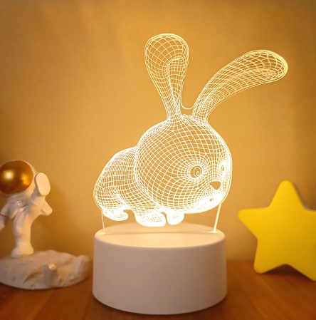 Color Changing 3D LED Lamp – Remote Night Light for Room Setup