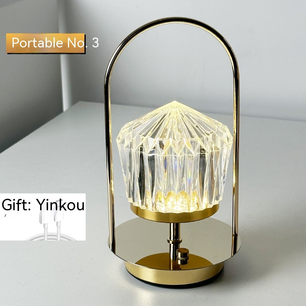 Metal Table Lamp – Portable Ambient Light for Bedroom & Cozy Lighting
