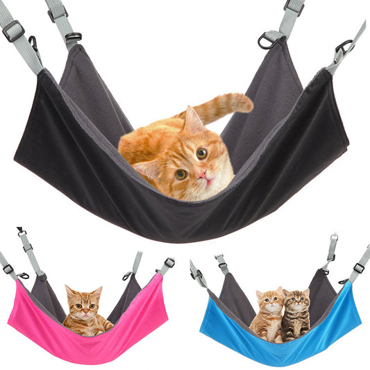 Hanging Cat & Dog Bed – Soft, Cozy Pet Hammock for All Seasons Use