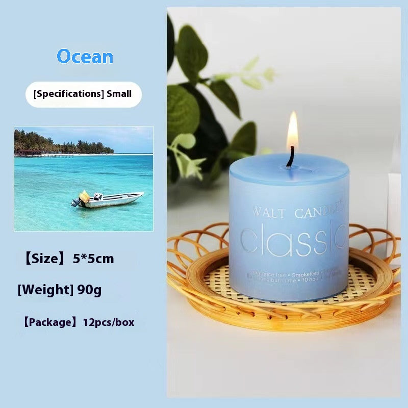 Relaxing Aromatherapy Candle – Cylindrical Color Candle for Home, Gifts & Stress Relief