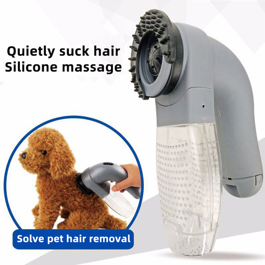 Pet Grooming Vacuum Brush – Electric Hair Remover & Portable Cleaning Tool for Dogs & Cats