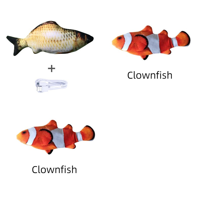 Indoor Cat Electric Fish Toy – Interactive Moving Simulation Toy for Exercise & Play
