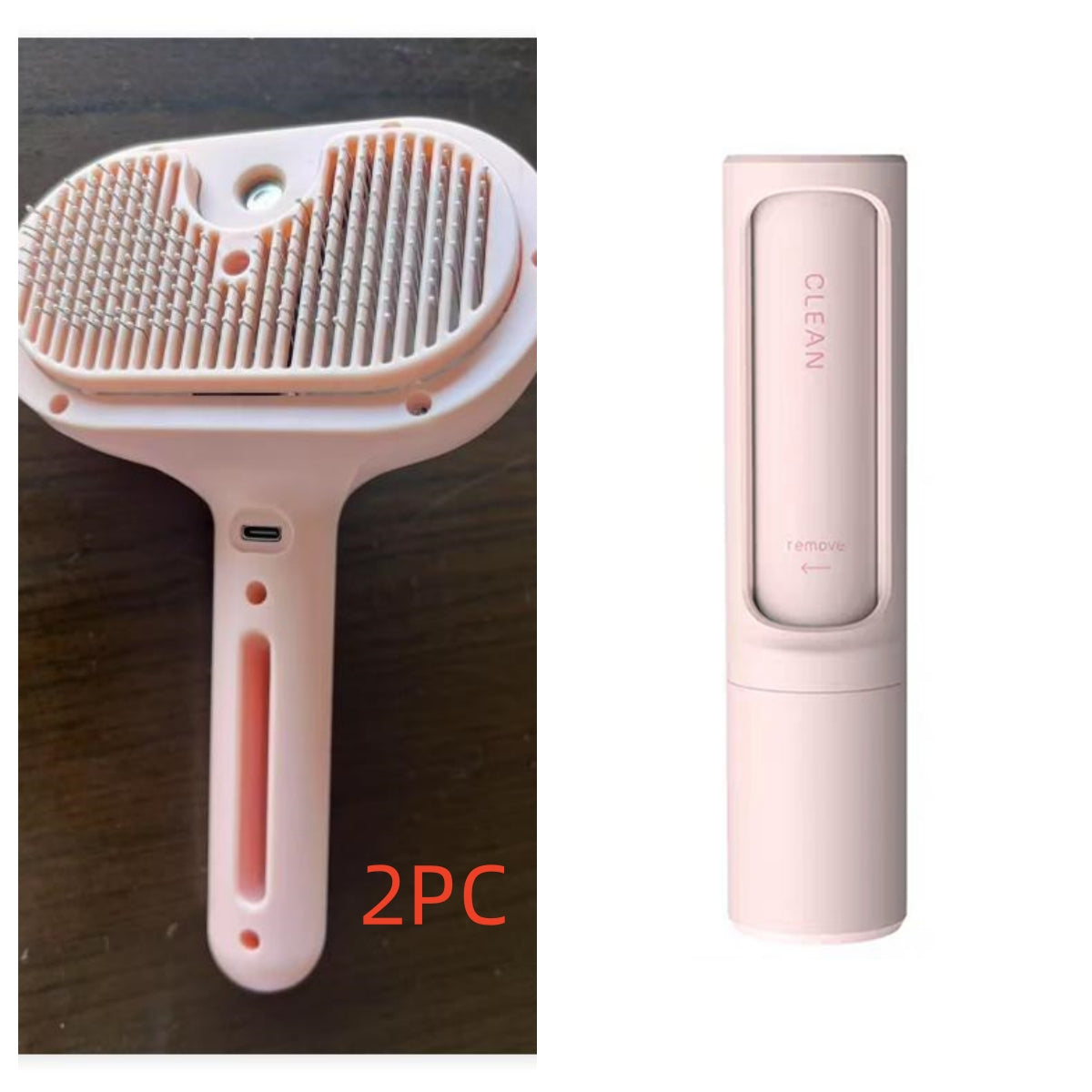 Self Cleaning Pet Grooming Brush with Mist Spray – Dog & Cat Hair Remover Comb